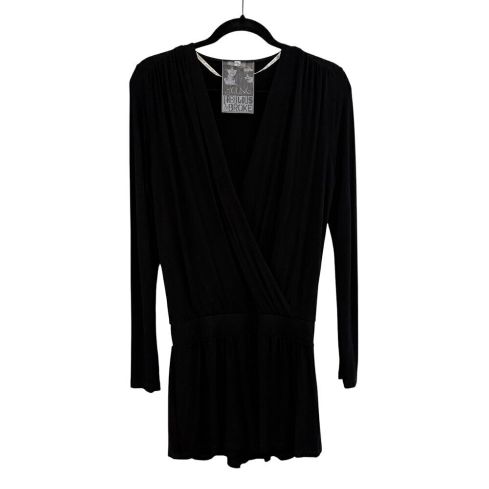 Young Fabulous & Broke Black Long Sleeve Romper Women's Size Small